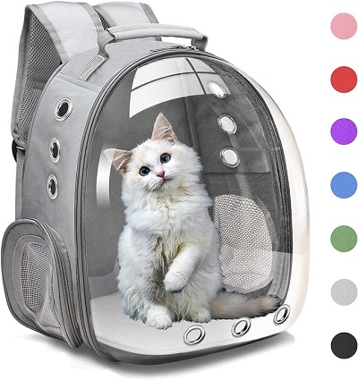 17. Henkelion Bubble Carrying Pet-Carrier Backpack